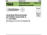 250 x Linsen-Blechschr. ISO 7049 Form C-Spitze H 4,8 x 50 verzinkt