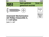 250 x Linsensenk Blech. ISO 7051 Form C-Spitze H 4,8 x 38...