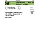 250 x Linsensenk Blech. ISO 7051 Form C-Spitze H 5,5 x 45...