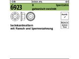 250 x Sechskantmuttern DIN 6923 8 M12 verzinkt...