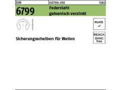 250 x Sicherungsscheiben DIN 6799 Federstahl 7 verzinkt