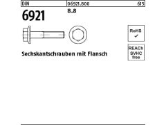 Schnäppchenartikel - 50 x 6kt.schr. mit Flansch DIN 6921 8.8 M16 x 45 (blank/schwarz)