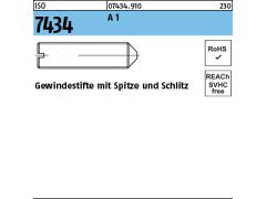 50 x Gewindestifte ISO 7434 1.4305 M2,5x5 rostfrei A 1