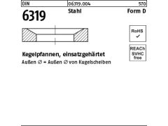 50 x Kegelpfannen DIN 6319 Stahl D12  (Ø 21mm) einsatzgehärtet (blank/schwarz)