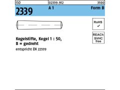 50 x Kegelstifte ISO 2339 B 12 Edelstahl A1