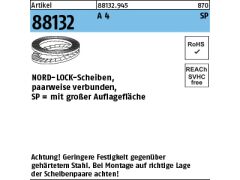 50 x NORD-LOCK-Scheiben geklebt NL 24 SPSS (25,3 x 48,5 x 3,2) Edelstahl A4