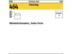 50 x Rändelschrauben DIN 464 Messing M4x10