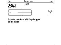 50 x Schaftschr. m. Schlitz ISO 2342 14H M10 x 25 (blank/schwarz)