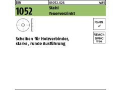 50 x Scheiben DIN 1052 Stark, 14 x 58 x 6 ÜH feuerverzinkt