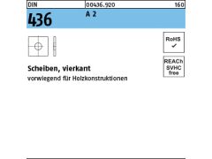 50 x Scheiben DIN 436 17,5 Edelstahl A2