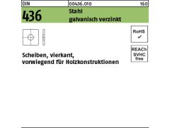 50 x Scheiben DIN 436 Stahl 24 verzinkt