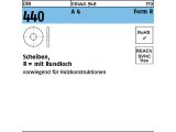 50 x Scheiben DIN 440 R 22 Edelstahl A4