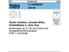 50 x Scheiben ISO 7089 M24 (25x44x4) 200 HV Edelstahl A4-BUMAX88