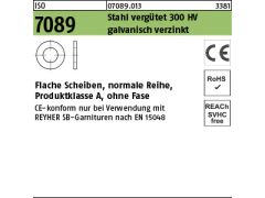 50 x Scheiben ISO 7089 M27 (28x50x4) 300 HV, CE verzinkt
