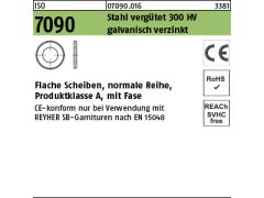 50 x Scheiben ISO 7090 M27 (28x50x4) 300 HV, CE verzinkt