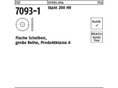 50 x Scheiben ISO 7093-1 Stahl 200 HV M24 (blank/schwarz)