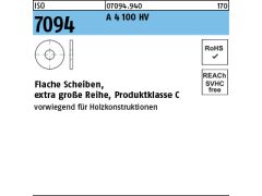 50 x Scheiben ISO 7094 M10 Edelstahl A4
