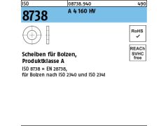 50 x Scheiben ISO 8738 Edelstahl A4 10
