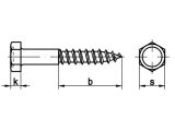 50 x Sechskant-Holzschr. DIN 571 12 x 80 Edelstahl A4