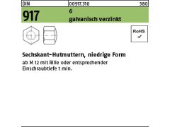 50 x Sechskant-Hutmuttern DIN 917 Stahl 6 AU M14 SW 22 verzinkt