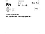 50 x Sechskantmuttern DIN 934 Kl.6 AU M20 x 1,5 -LH...