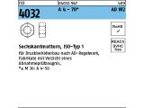 50 x Sechskantmuttern ISO 4032 M16 Edelstahl A4-70 AD-W2