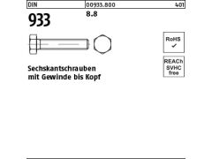 50 x Sechskantschrauben DIN 933 8.8 M14 x 70 (blank/schwarz)