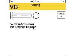 50 x Sechskantschrauben DIN 933 Messing M16 x 30