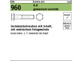 50 x Sechskantschrauben Feingewinde, Teilgewinde DIN 960 8.8 M12 x 1,25 x 130 verzinkt