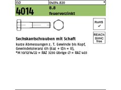 50 x Sechskantschrauben ISO 4014 8.8 M12 x 140 feuerverzinkt