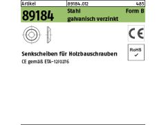 50 x Senkscheiben CE für Holzbauschrauben Typ B 10 verzinkt