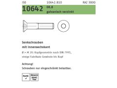 50 x Senkschrauben ISO 10642 8.8 M12x140 verzinkt