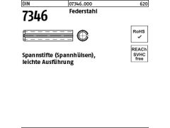 50 x Spannstifte DIN 7346 Federstahl leicht 10x45 (blank/schwarz)