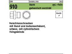 50 x Verschlussschrauben DIN 910 Stahl M12 x 1,5 verzinkt