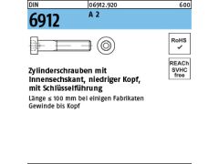 50 x Zylinderschrauben DIN 6912 M12 x 20 Edelstahl A2