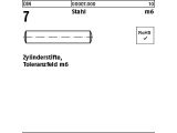 200 x DIN 7 Zylinderstifte, m6 - Stahl 12 x 12