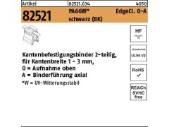 500 x Befestigungsbinder m. Edgeclip PA66W schwarz 4,6 x 200