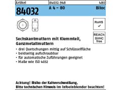 500 x Biloc Ganzmetallmuttern Edelstahl A4-80 M10