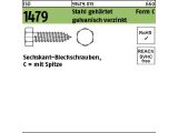500 x Blechschrauben ISO 1479-C 4,8 x 16 verzinkt