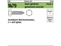 500 x Blechschrauben ISO 1479-C 4,8 x 19 verzinkt