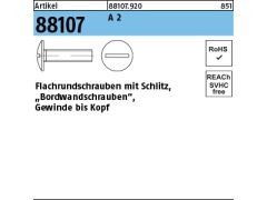 500 x Bordwandschrauben M6x10 Kopf=14 ohneMutter Edelstahl A2