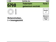 500 x Fächerscheiben DIN 6798 Federstahl Form I 5,3 verzinkt