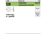 500 x Federringe DIN 128 Federstahl B 12  mech. verzinkt