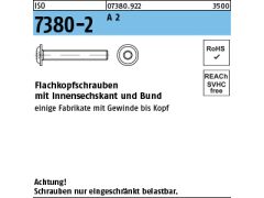 500 x FLAKO-Schr. mit Bund ISO 7380-2, M4 x 20 (ISK) Edelstahl A2