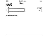 500 x Halbrundniete DIN 660 Stahl 6 x 20 (blank/schwarz)