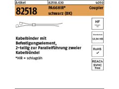 500 x Kabelbinder Coupler 2 tlg. Zur Parallelführung schwarz 4,6x200