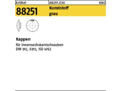 500 x Abdeckkappen für Innensechskantschrauben SW8 für M10 Kunststoff grau
