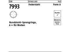 500 x Runddraht-Sprengringe DIN 7993 Federstahl-Draht Form A 12 (blank/schwarz)