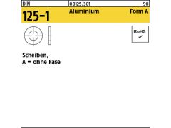 500 x Scheiben DIN 125 Leichtmetall A 8,4 Aluminium