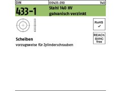 500 x Scheiben DIN 433 -1 Stahl 3,7 verzinkt